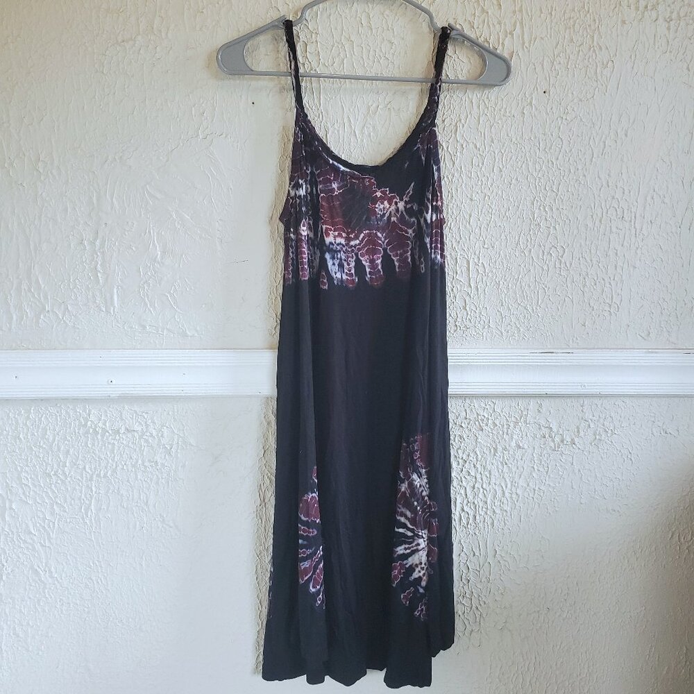 Batik Sundress by India Boutique, Black & Purple, Women's Free Size NWT